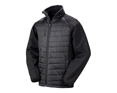 Result GRS Eco-Friendly Compass Padded Softshell Jackets - Black /