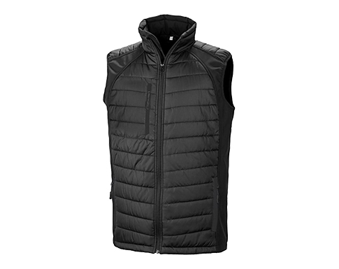 Result GRS Eco-Friendly Compass Padded Softshell Gilets - Black