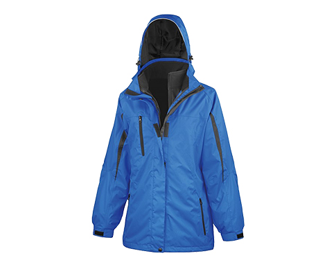 Result Womens 3-in-1 Journey Jackets With Softshell Inner - Royal Blue