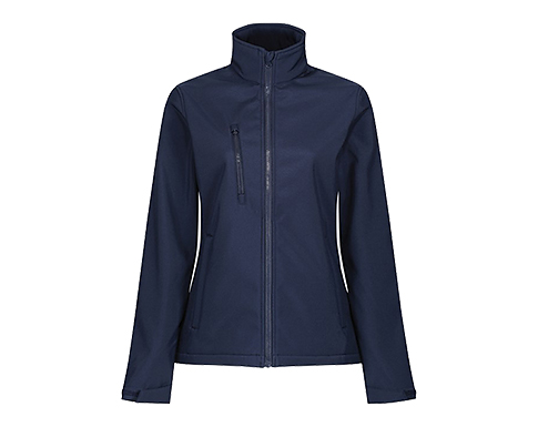 Regatta Womens Ablaze 3 Layer Softshell Jackets - Navy Blue
