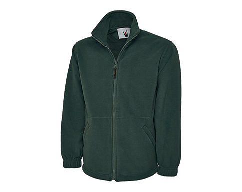 Uneek Premium Full Zip Micro Fleece Jackets - Bottle Green