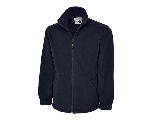 Uneek Premium Full Zip Micro Fleece Jackets - Navy Blue