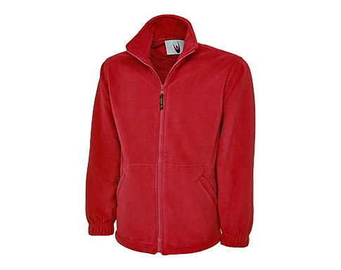 Uneek Premium Full Zip Micro Fleece Jackets - Red