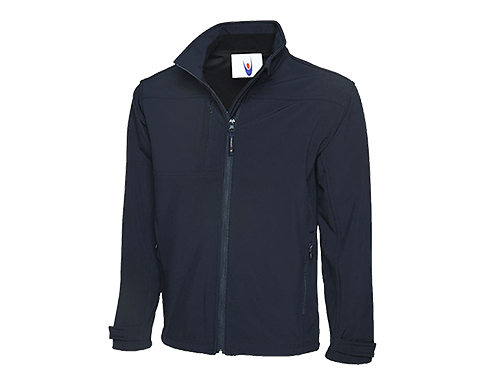 Uneek Premium 3 Layer Softshell Jackets - Navy Blue