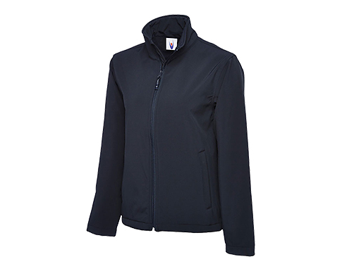 Uneek Classic 3 Layer Full Zip Softshell Jackets - Navy Blue