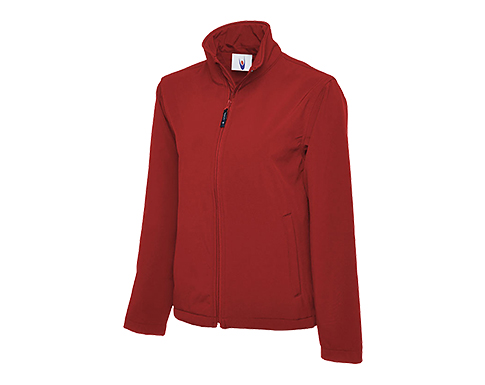 Uneek Classic 3 Layer Full Zip Softshell Jackets - Red