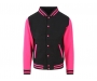 AWDis Varsity Jackets - Black / Pink