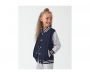 AWDis Kids Varsity Jackets - Oxford Navy / Heather Grey
