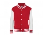 AWDis Kids Varsity Jackets - Red / White