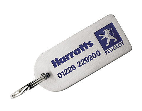 Small Arch Shaped Stainless Steel Keyring - Die Stamped