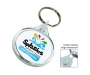 Deluxe Smart Fob Circular Plastic Keyrings - Clear