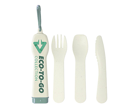 BioPlas Lunch Mate Cutlery Sets - Light Grey
