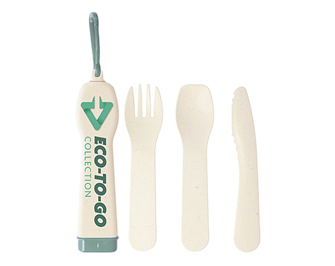 BioPlas Lunch Mate Cutlery Sets - Natural