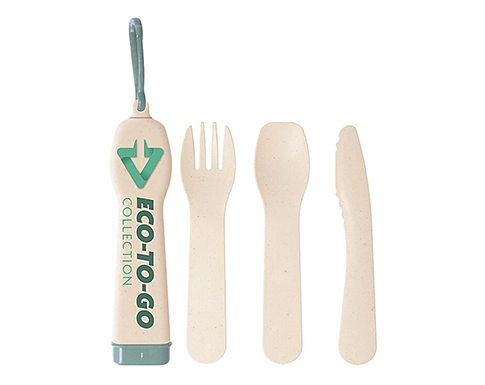 BioPlas Lunch Mate Cutlery Sets - Sand