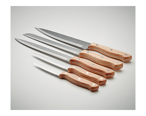 Sherwood Wooden Knife Sets - Natural