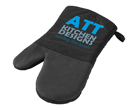 Buxton Oven Glove With Silicone Grip - Black