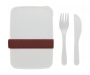 Harleston Lunch Boxes With Cutlery - White