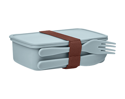 Harleston Lunch Boxes With Cutlery - Light Blue