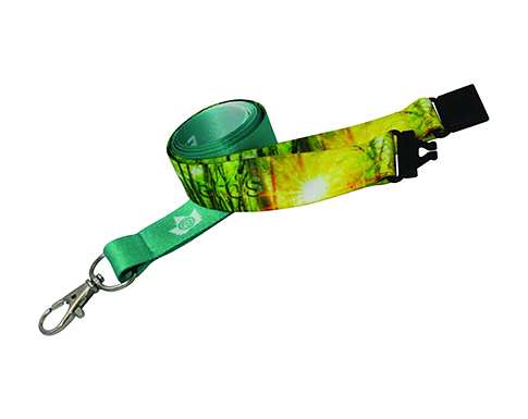 10mm Recycled RPET Dye Sublimation Lanyards - White