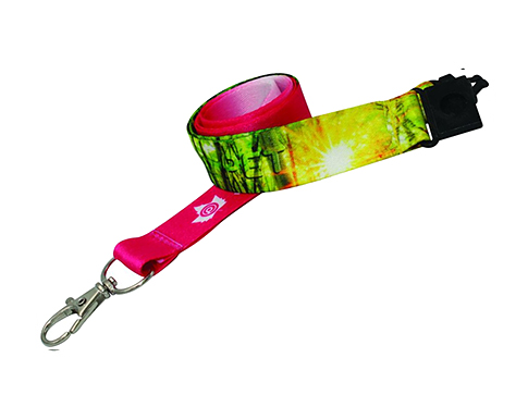 20mm Recycled RPET Dye Sublimation Lanyards - White
