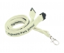 15mm Recycled RPET Tube Polyester Lanyards - Off-White