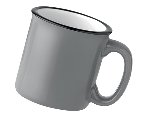 Vintage Ceramic Mugs - Grey