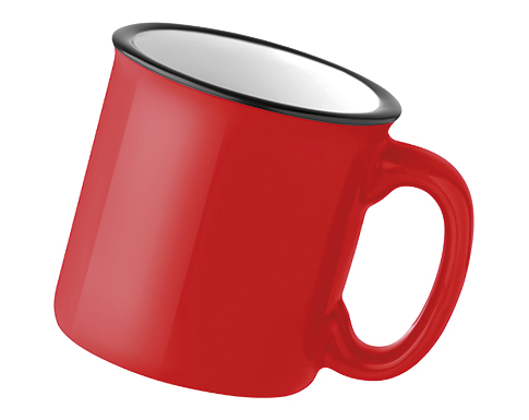 Vintage Ceramic Mugs - Red