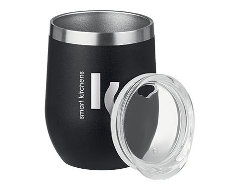Destiny 300ml Powder Coated Stainless Steel Double Wall Tumblers - Black