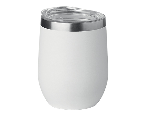 Destiny 300ml Powder Coated Stainless Steel Double Wall Tumblers - White