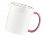 Rim & Handle Full Colour Photo Mugs - Antique Pink