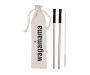 Corsica Reusable Stainless Steel Straw Sets - Silver