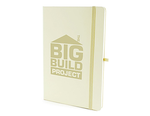Phantom A5 Soft Feel Pastel Notebook With Pocket - Pastel Yellow