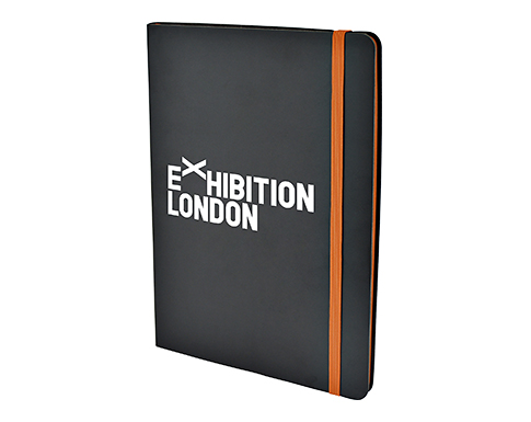 Burford A5 Soft Feel Zig Zag Notebooks - Orange