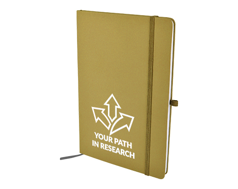 Phantom A5 Soft Feel Notebooks With Pocket - Gold