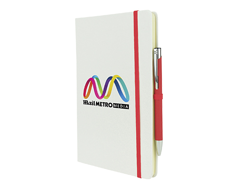 Inspire A5 Soft Feel Blizzard Notebook With Pocket & Pen - Green