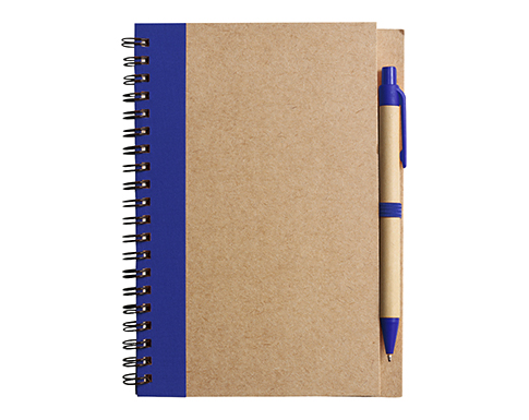 Bio Recycled Notebooks & Pens - Royal Blue