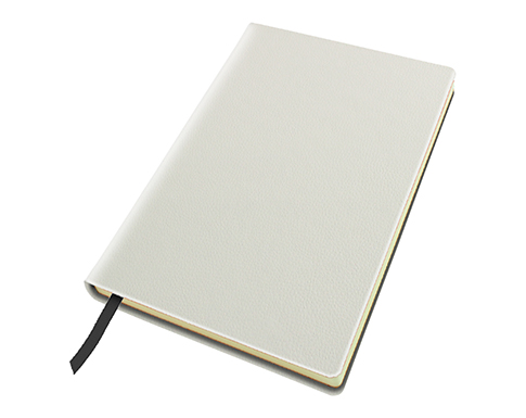 Albury Silk Stone Paper Recycled A5 Notebooks - White