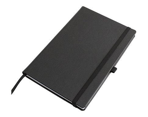 Albury Deluxe Silk Stone Paper Recycled A5 Notebooks - Black