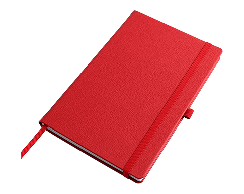 Albury Deluxe Silk Stone Paper Recycled A5 Notebooks - Red