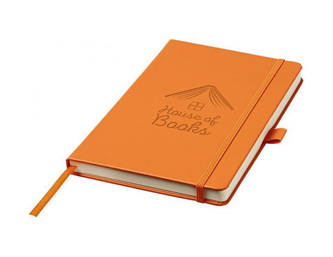 Expression A5 Leatherette Bound Notebooks With Pocket - Orange