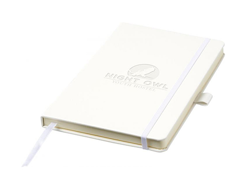 Expression A5 Leatherette Bound Notebooks With Pocket - White