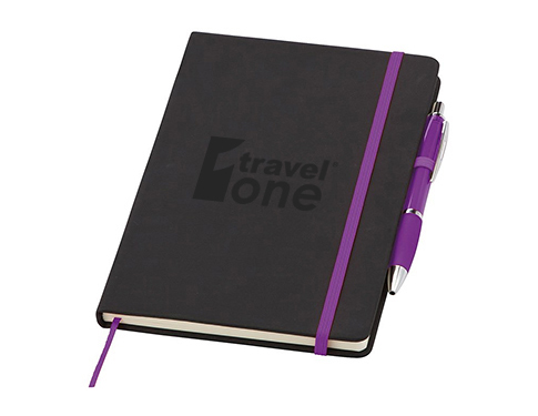 A5 Memphis Notebooks & Contour Pens - Purple