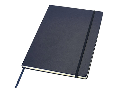 Orion A4 Hard Cover Notebook With Pocket - Navy Blue