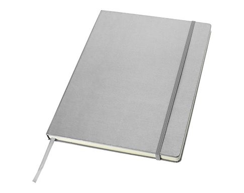 Orion A4 Hard Cover Notebook With Pocket - Silver