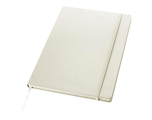 Orion A4 Hard Cover Notebook With Pocket - White