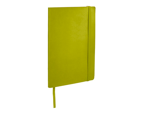 A5 Classic Soft Cover Notebook With Pocket - Lime