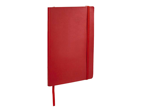 A5 Classic Soft Cover Notebook With Pocket - Red