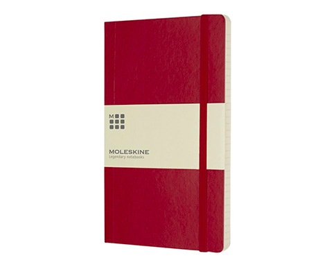 Moleskine Classic A5 Soft Feel Notebooks - Lined Pages - Red 