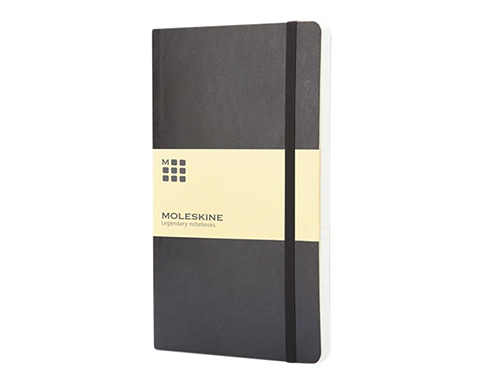 Moleskine Classic A5 Soft Feel Notebooks - Squared Pages - Black