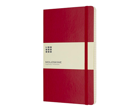 Moleskine Classic A5 Soft Feel Notebooks - Squared Pages - Red